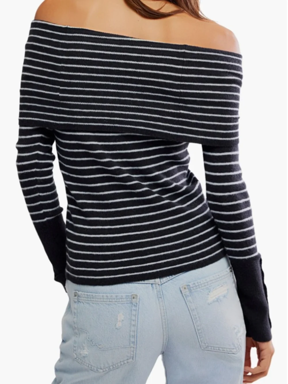 Free People Evergreen Off the Shoulder Sweater - Size S